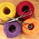 Embroidery Scissors with Decorative Srollwork Motif Handles Spool of Twine