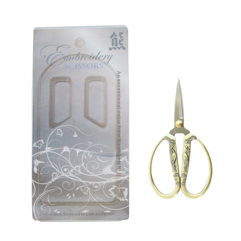 Embroidery Scissors with Decorative Crane Motif Handles By Package