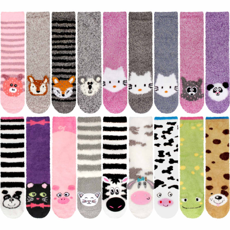 Assortment of fuzzy animal socks