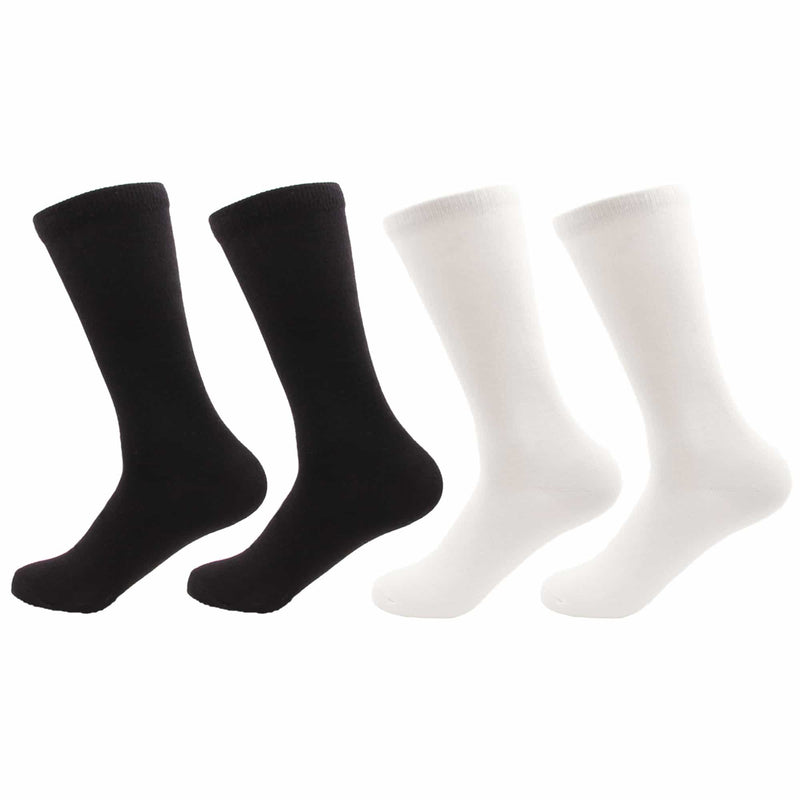 bamboo thick with thin comfort sole socks black and white