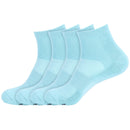 Unisex Quarter Bamboo Athletic Socks: 4 Pairs