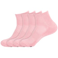 Cushioned Quarter Length Socks Made of Rayon from Bamboo to Wick Away Moisture - 4 Pairs - Unisex Sizing
