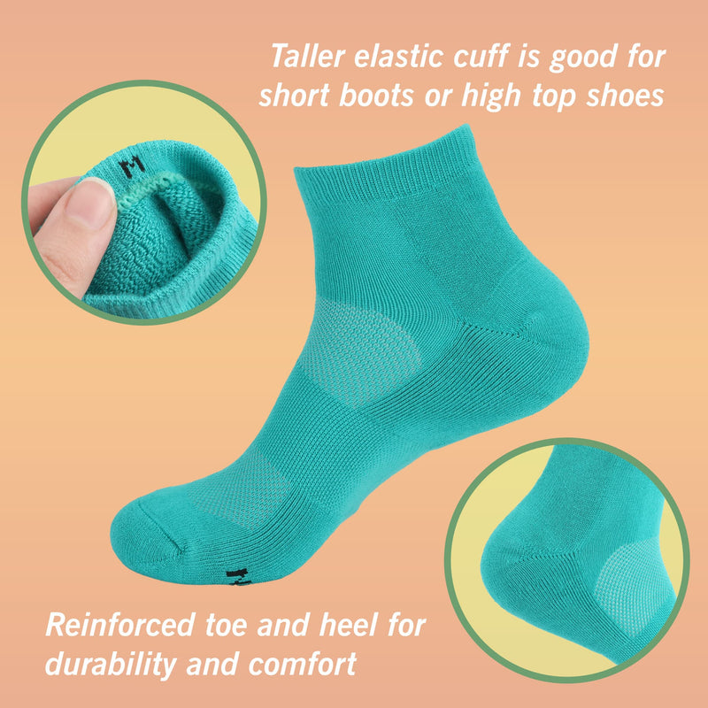 Athletic socks quarter length all sizes with elastic