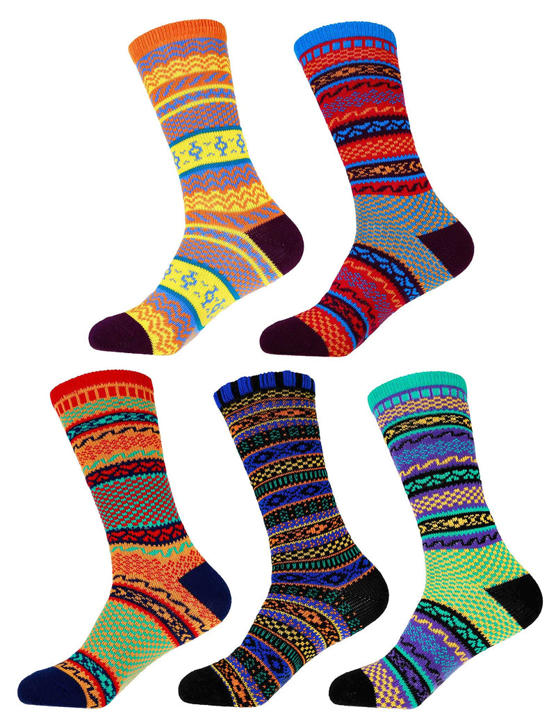 Men's Vintage Knitted Colorful Socks