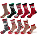 Women's Double Layer Christmas Cozy Fuzzy Cabin Animal Socks - 1 Pair