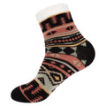 black/orange/yellow/white patterned sock