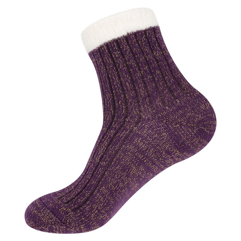 dark purple patterned sock
