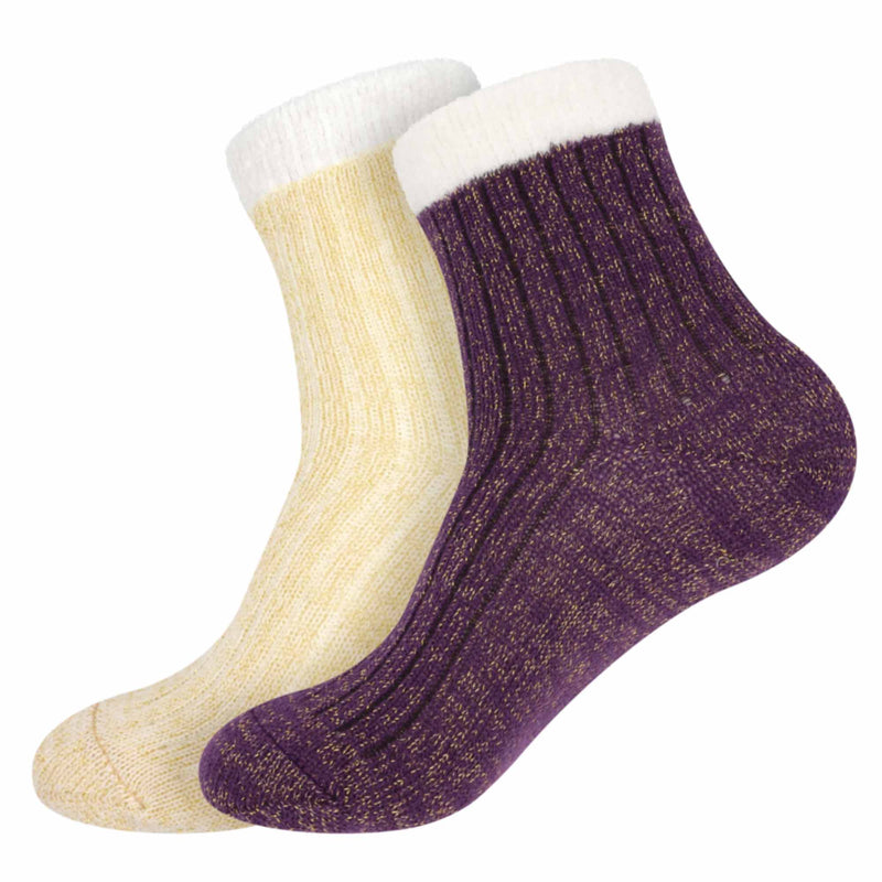 Double Stack Socks Women's Double Layer Socks - 2 Pairs