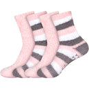 Assorted Fuzzy Stripe Solid Non-Slip Home Socks