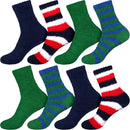 Assorted Fuzzy Stripe Solid Non-Slip Home Socks