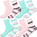 Assorted Fuzzy Stripe Solid Non-Slip Home Socks