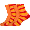 Assorted Fuzzy Stripe Solid Non-Slip Home Socks