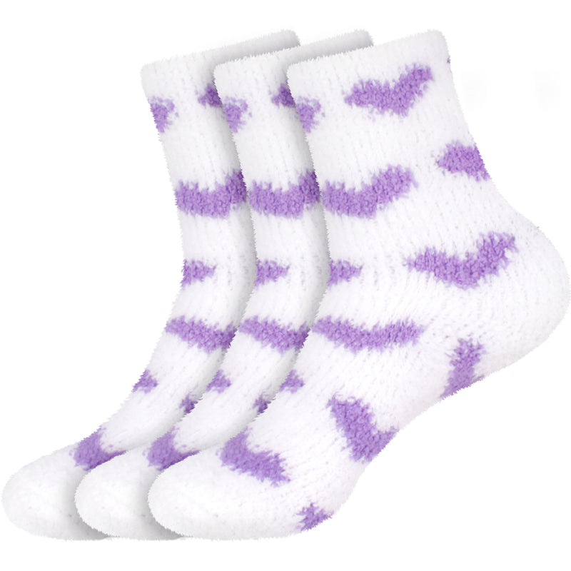 Fuzzy Heart/Stripe/Solid Sock Assortments