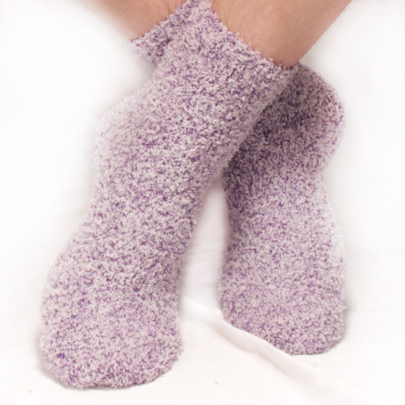 Calzini Donna Morbidi E Soffici – 4 Paia, Fantasia Sunset Arancione, Leggeri Come Piume, Perfetti Per Relax E Notte, Taglia 4-10 (M/L)