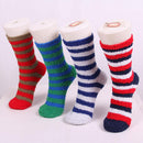 Team Spirit Striped Fuzzy Socks