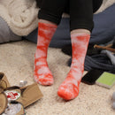 Tie dye socks worn