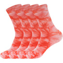 Women's Bamboo Tie Dye Crew Socks: 4 Pairs