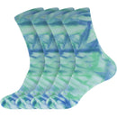 Women's Bamboo Tie Dye Crew Socks: 4 Pairs