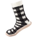 Men's Soft Fuzzy Furry Gripper Slipper Socks, Two Sizes