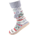 Women's Soft Fuzzy Furry Gripper Slipper Socks with Tassel, Two Sizes