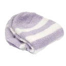 Aloe infused purple stripe socks