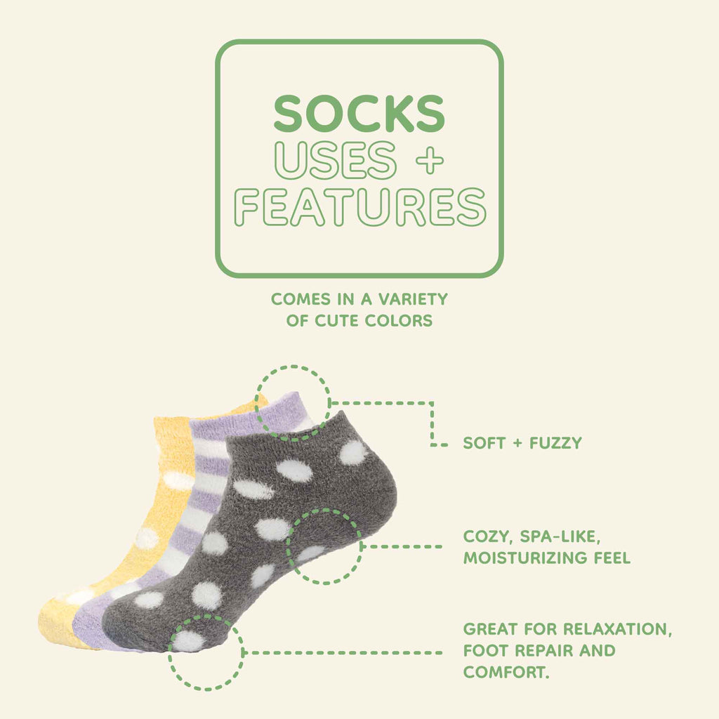 Women's Super Aloe Infused Fuzzy Nylon Socks