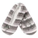 Women's Hearts Stripes Slippers Non-Slip Lined Socks: 1 & 2 Pairs