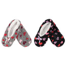 Women's Hearts Stripes Non-Slip Lined Slippers Assortments