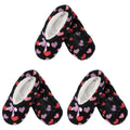Women Soft Warm Cozy Fuzzy Furry Hearts Stripes Slippers Non-Slip Lined Socks, Assortments, 2 Pairs/3 Pairs