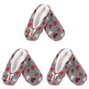 Women's Hearts Stripes Non-Slip Lined Slippers Assortments