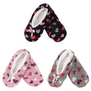 Women's Hearts Stripes Non-Slip Lined Slippers Assortments