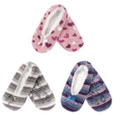 Women's Hearts Stripes Non-Slip Lined Slippers Assortments