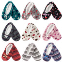 Women's Hearts Stripes Non-Slip Lined Slippers Assortments