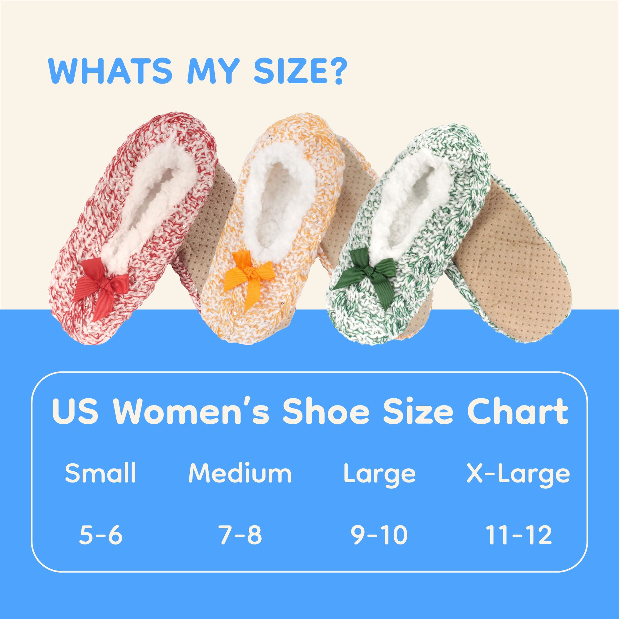 Women's Sequin Non-Slip Lined Furry Slippers: 1 Pair