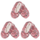 Women's Multicolor Fuzzy Slippers: 3 Pairs