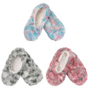 Women's Multicolor Fuzzy Slippers: 3 Pairs