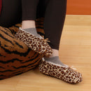 fuzzy cheetah slippers