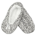 Women's Fuzzy Cheetah Print Non-Slip Lined Slipper Socks, 1 Pair