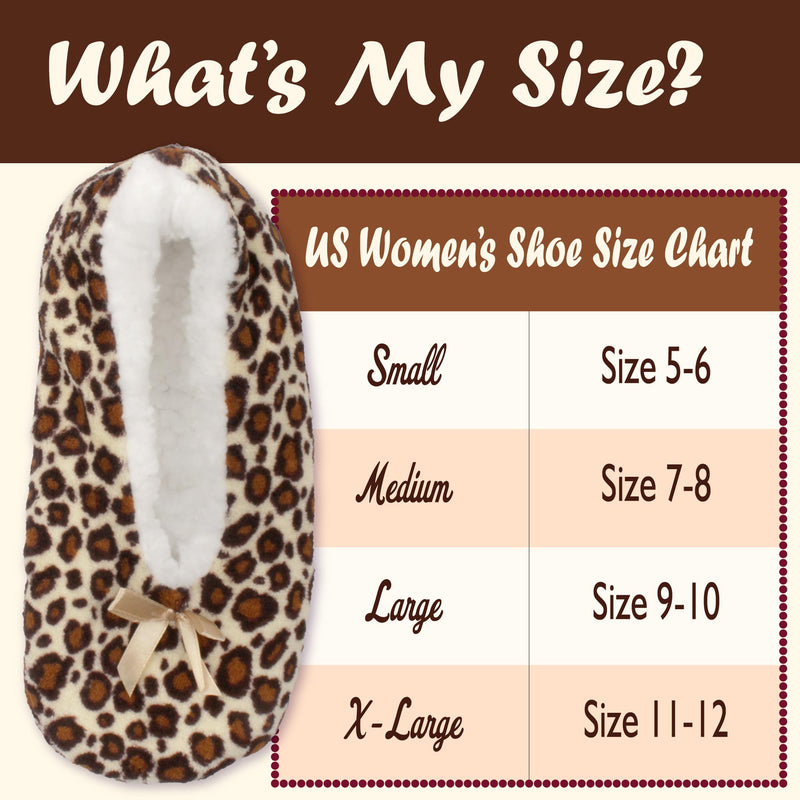 cheetah size slipper socks