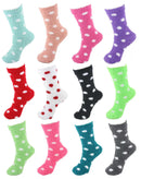Women's Fuzzy Cozy Warm Polka Dot House Socks Assortment D1