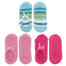 Women's Non-Slip Travel Footsie Slipper: 3 Pairs