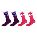 Women's Fuzzy Flush Non-Slip Chenille Crew Socks Assortments: 4 Pairs