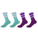Women's Fuzzy Flush Non-Slip Chenille Crew Socks Assortments: 4 Pairs