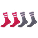 Women's Fuzzy Flush Non-Slip Chenille Crew Socks Assortments: 4 Pairs