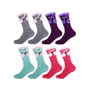 Women's Fuzzy Non-Slip Chenille Crew Socks Assortments: 8 Pairs