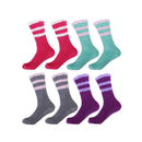 Women's Fuzzy Non-Slip Chenille Crew Socks Assortments: 8 Pairs