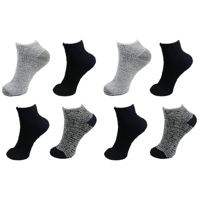 Women's Assorted Soft Warm Microfiber Fuzzy Low Cut Socks