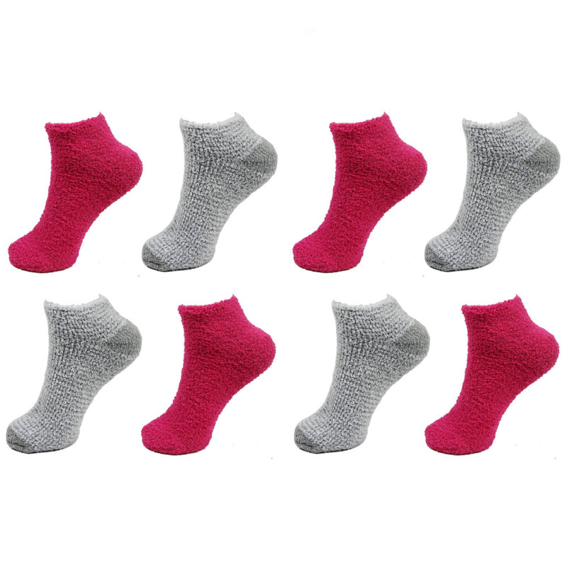 Women's Assorted Soft Warm Microfiber Fuzzy Low Cut Socks