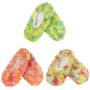 Women's Multicolor Fuzzy Slippers: 3 Pairs