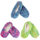 Women's Multicolor Fuzzy Slippers: 3 Pairs